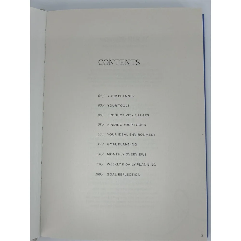 Papier Productivity Planner Start Fresh Every Day Blue Hardcover 16 Week Undated